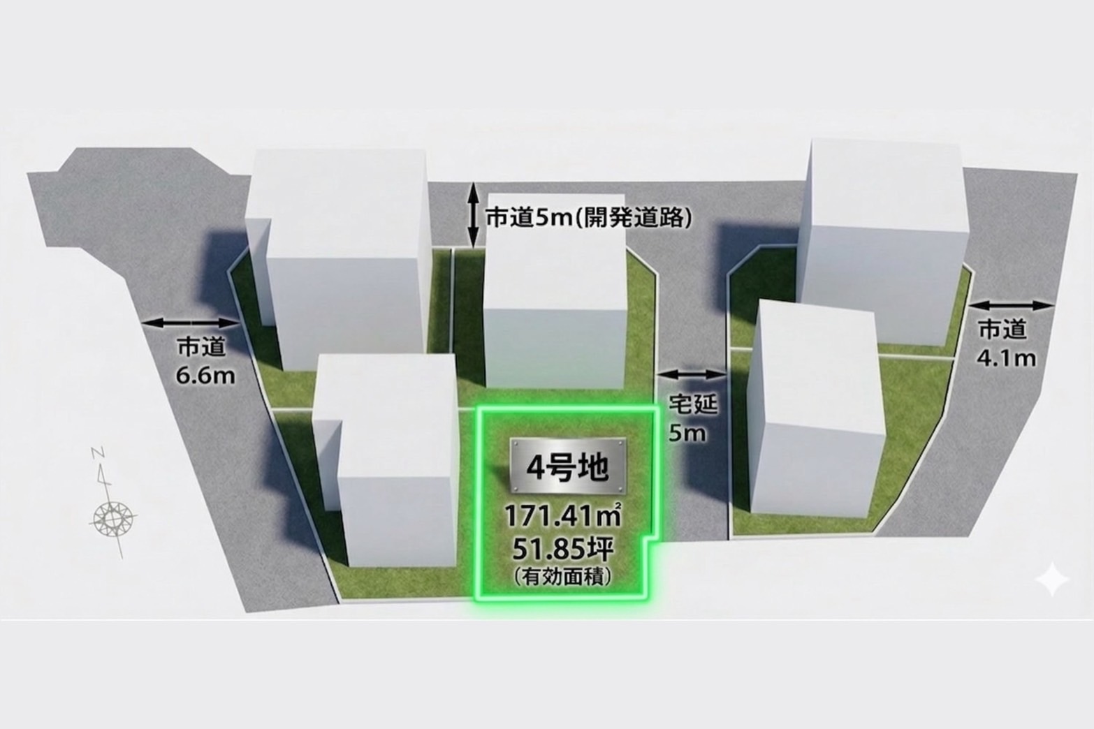 川中島分譲地4号地 区画図