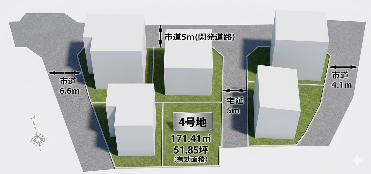 川中島分譲地4号地 区画図